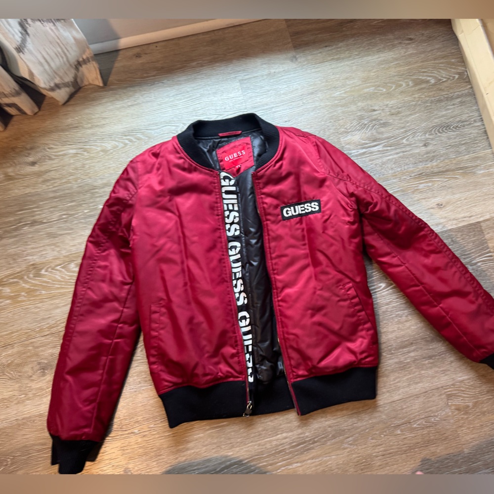 GUESS women’s Red Bomber Jacket